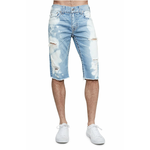 true religion men's denim shorts
